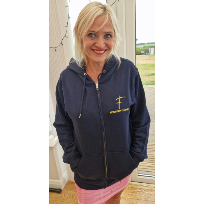 Freedom Chasers Unisex Organic Cotton zip-thru hooded sweatshirt Thumbnail