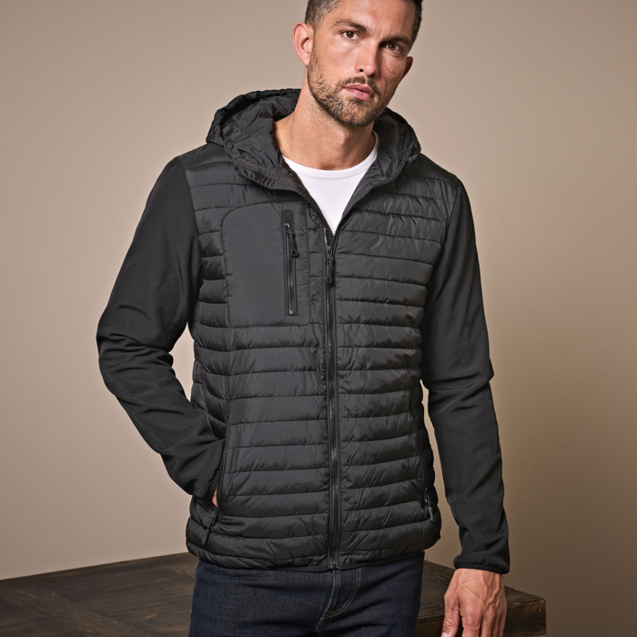 Men's Hooded Crossover Jacket Thumbnail
