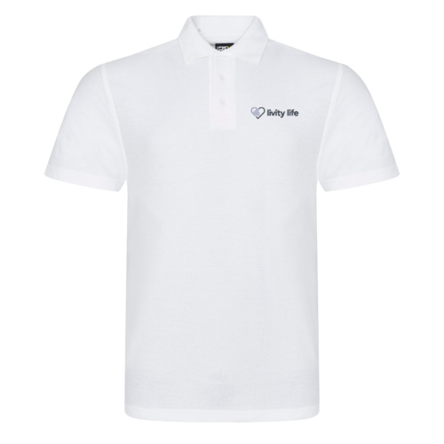 Livity Life - Men's Pro Polo - White Thumbnail